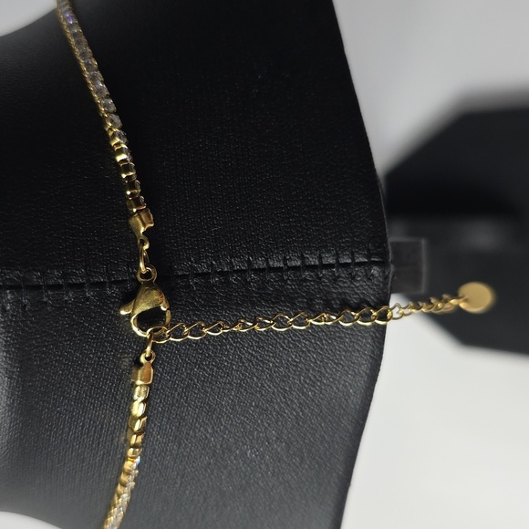 16" 18K Girly Gold Dipped Sparkel Necklace - Picture 3 of 9